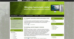 Desktop Screenshot of bloglap.bloglap.hu